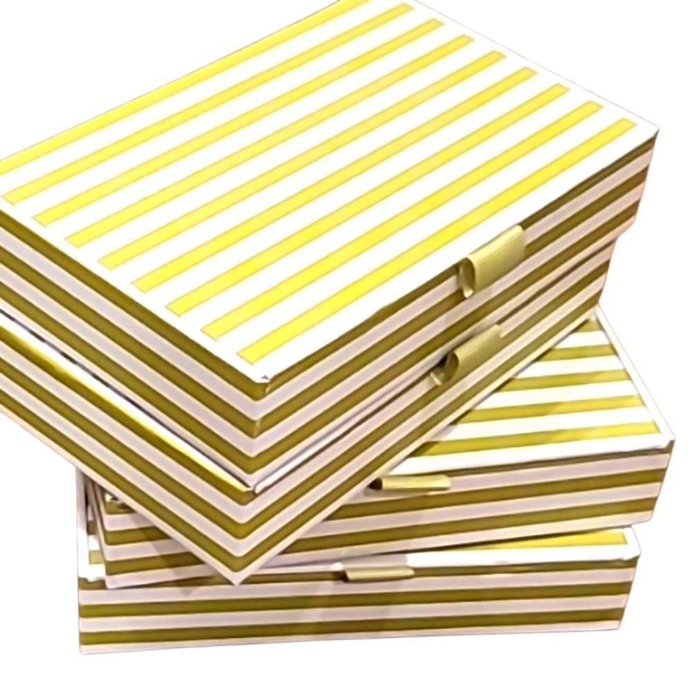 TJX Striped Storage Box Set- 4PCS